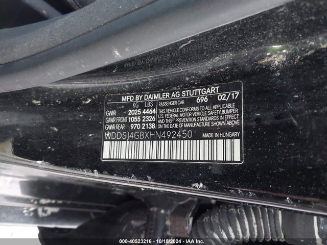 WDDSJ4GBXHN492450 Mercedes-Benz CLA 250 4MATIC