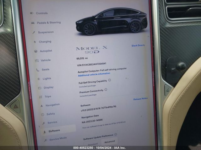 5YJXCBE24HF054541 Tesla Model X 100d/75d/90d