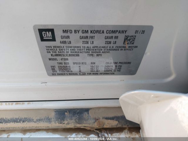 KL4MMESLXLB098306 Buick Encore Gx Awd Select