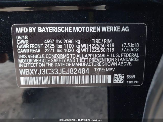 WBXYJ3C33JEJ82484 BMW X2 Sdrive28i