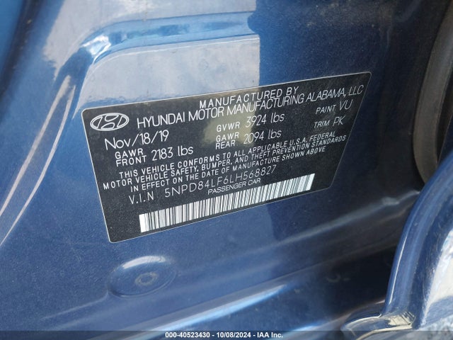 Hyundai Elantra Value Edition 2020 5NPD84LF6LH568827 Image 9
