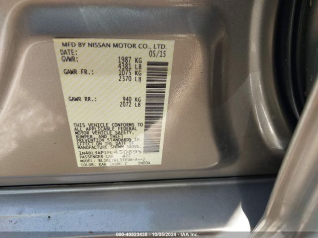 1N4BL3AP1FC450895 Nissan Altima 3.5 Sl