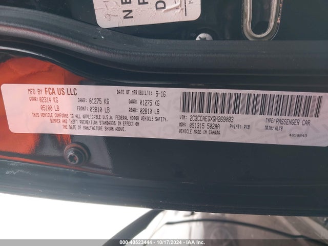 2C3CCAEGXGH269083 Chrysler 300C