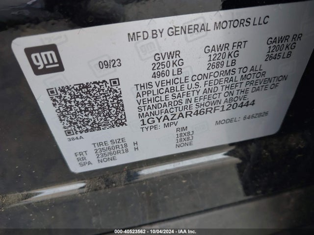 2024 CADILLAC XT4 1GYAZAR46RF120444 Photo 8