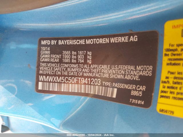 WMWXM5C50FT941203 Mini Hardtop Cooper