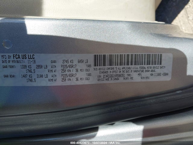 Dodge Grand Caravan Se 2019 2C4RDGBG1KR580351 Image 9