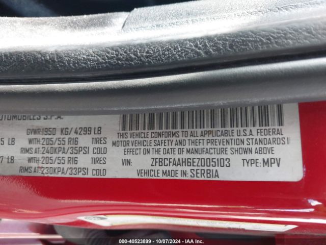ZFBCFAAH6EZ005103 Fiat 500L POP