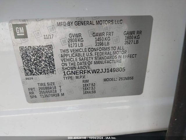 Chevrolet Traverse Ls 2018 1GNERFKW2JJ149805 Image 9