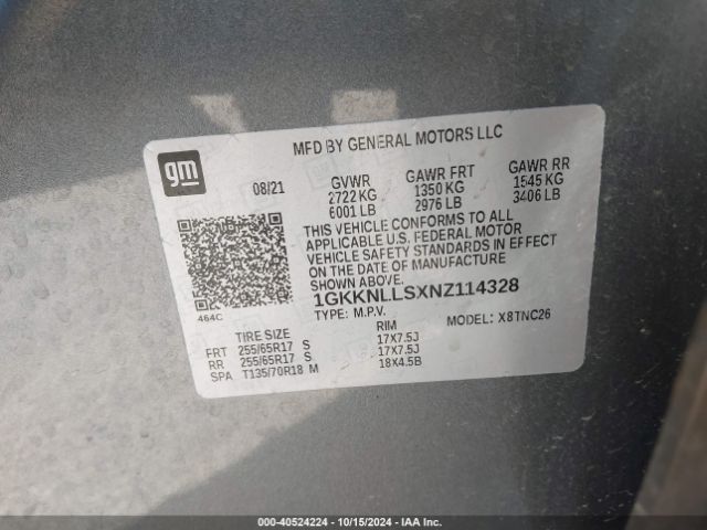1GKKNLLSXNZ114328 GMC Acadia Awd At4