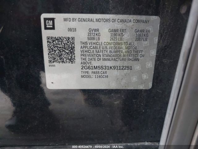 2G61M5S31K9112251 Cadillac XTS LUXURY