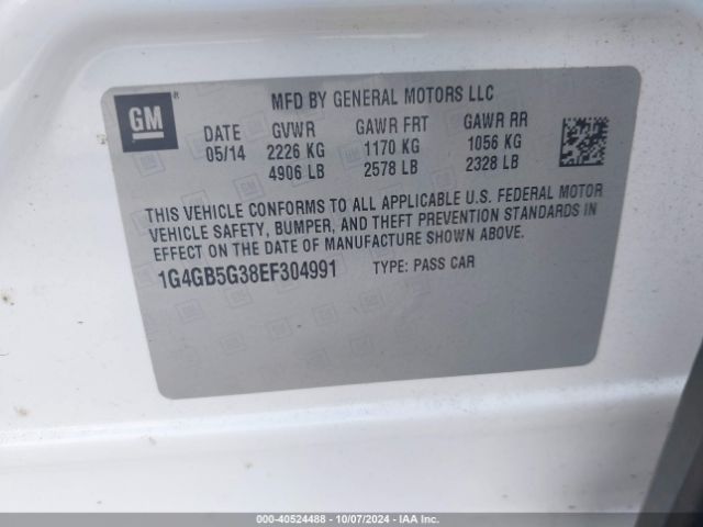 1G4GB5G38EF304991 Buick Lacrosse Leather Group