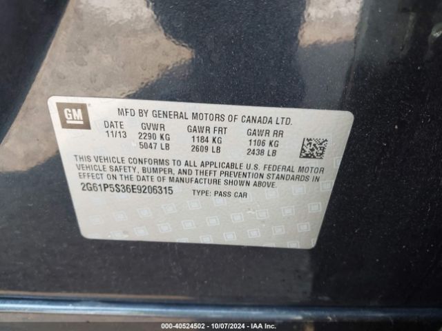 2G61P5S36E9206315 Cadillac Xts Premium