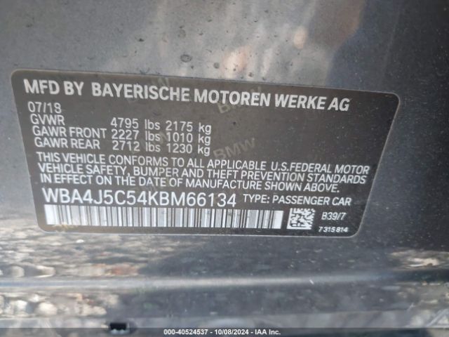 WBA4J5C54KBM66134 BMW 440i Gran Coupe