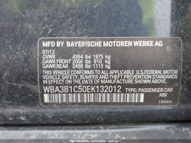 BMW 320i 2014 WBA3B1C50EK132012 Image 9