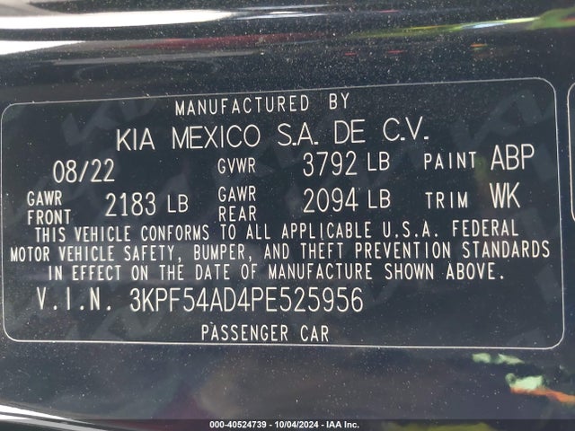 KIA Forte Gt-line 2023 3KPF54AD4PE525956 Image 9