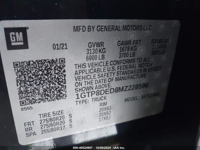 1GTP8DED8MZ228596 GMC Sierra 1500 2wd  Short Box Slt