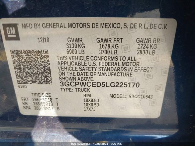 3GCPWCED5LG225170 Chevrolet Silverado 1500