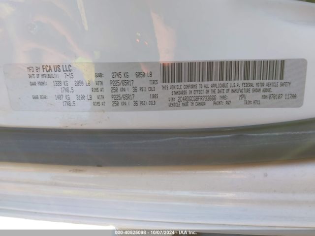 2C4RDGCG8FR733666 Dodge Grand Caravan Sxt