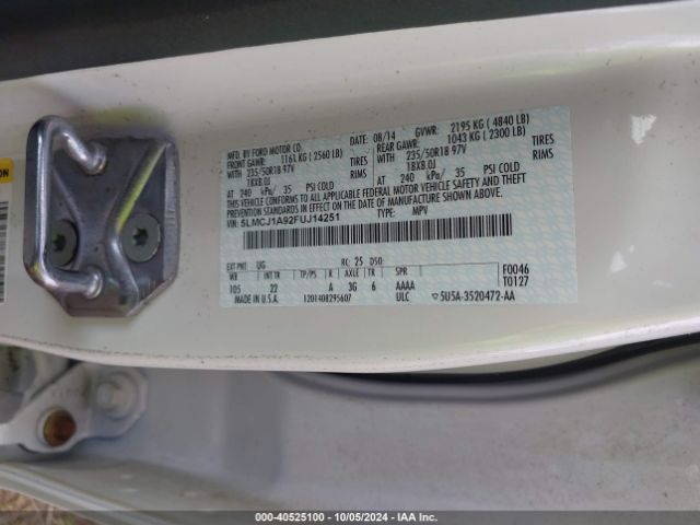 5LMCJ1A92FUJ14251 Lincoln MKC