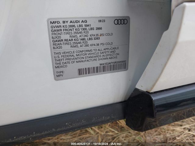 WA1E2AFY0R2005892 Audi Q5 Premium Plus 55 Tfsi E S Line Quattro S Tronic
