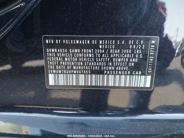 3VWAM7BU6PM007055 Volkswagen Jetta 1.5t Sport