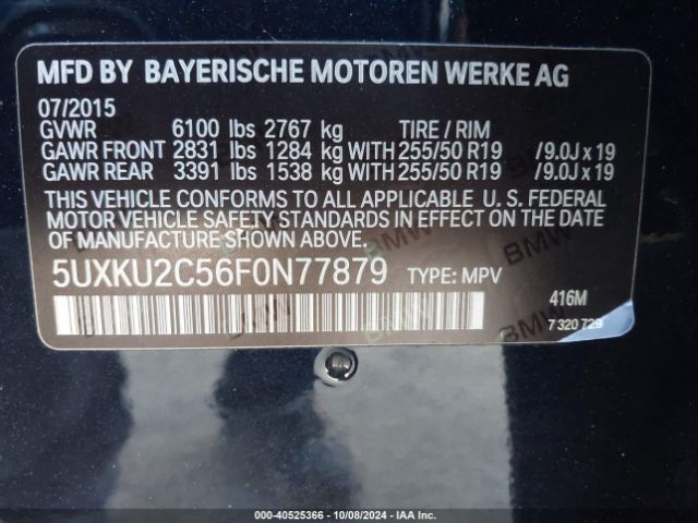5UXKU2C56F0N77879 BMW X6 Xdrive35i