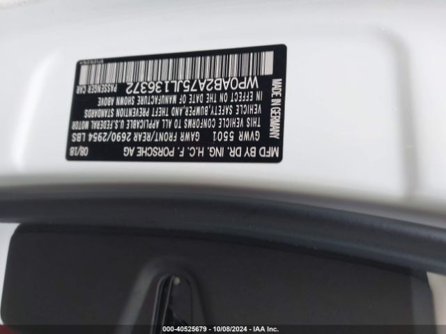 WP0AB2A75JL136372 Porsche Panamera 4s