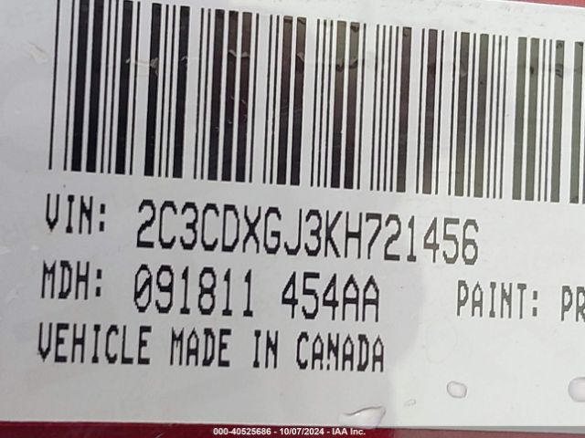 2C3CDXGJ3KH721456 Dodge Charger Scat Pack Rwd