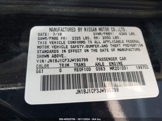 JN1BJ1CP3JW190799 Nissan Rogue Sport Sv