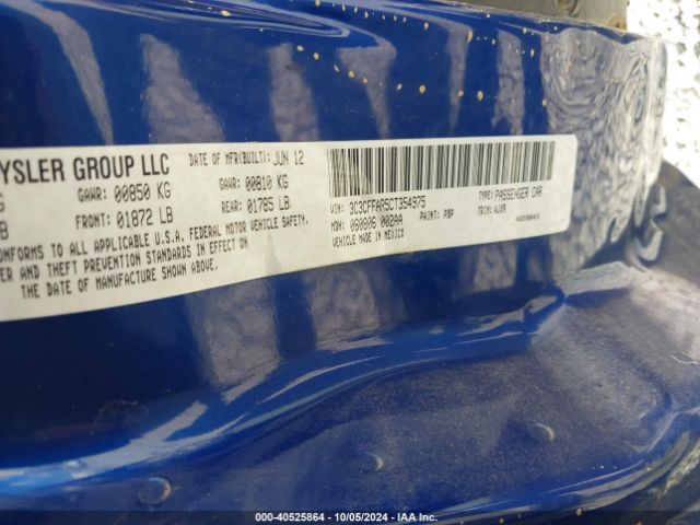 2012 FIAT 500 3C3CFFAR5CT354975 Photo 8