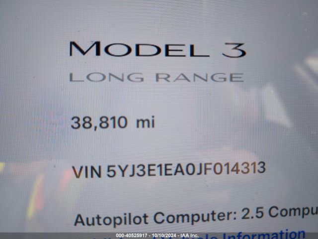 5YJ3E1EA0JF014313 Tesla Model 3 Long Range/mid Range