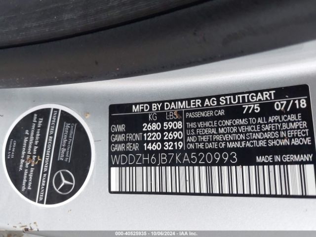 2019 MERCEDES-BENZ E 450 WDDZH6JB7KA520993 Photo 8