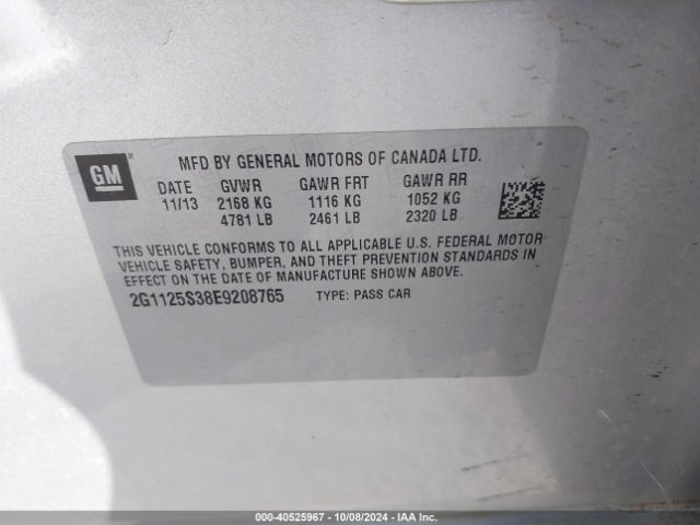 2G1125S38E9208765 Chevrolet Impala 2lt