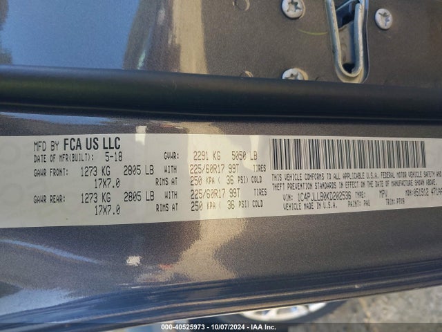 1C4PJLLB0KD202536 Jeep Cherokee Latitude Plus Fwd