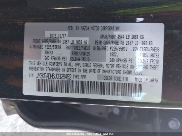 JM3KFADM6J0328462 Mazda Cx-5 Grand Touring