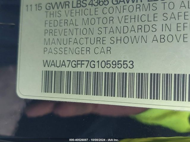 WAUA7GFF7G1059553 Audi A3 1.8t Premium