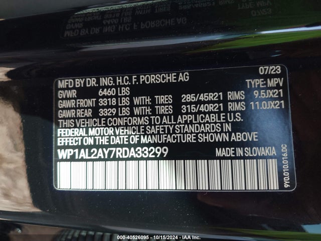 2024 PORSCHE CAYENNE WP1AL2AY7RDA33299 Photo 8