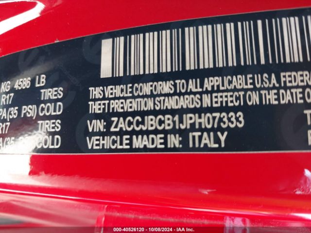 ZACCJBCB1JPH07333 Jeep Renegade Trailhawk 4x4