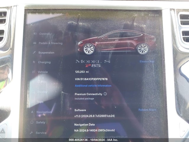 2013 TESLA MODEL S 5YJSA1CP3DFP27676 Photo 6