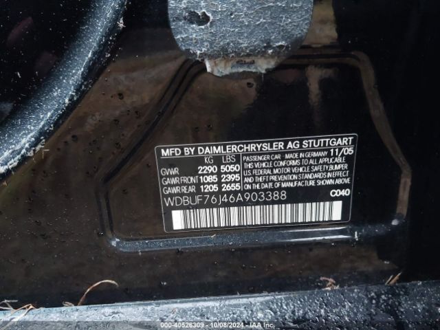 2006 MERCEDES-BENZ E 55 AMG WDBUF76J46A903388 Photo 8