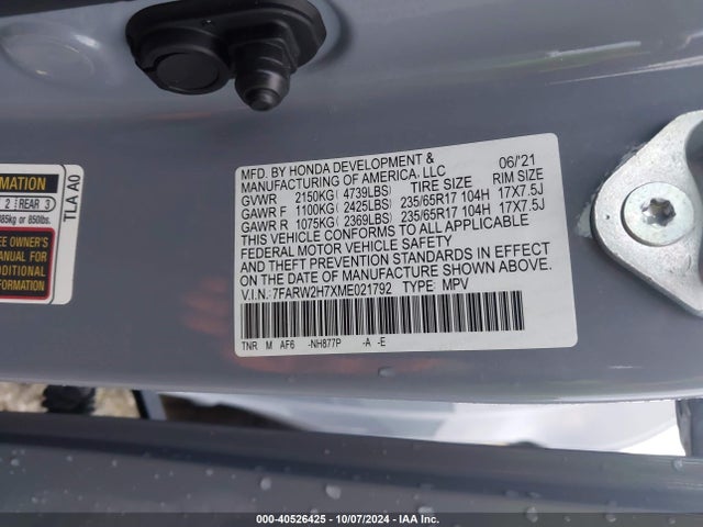 7FARW2H7XME021792 Honda Cr-v Awd Special Edition