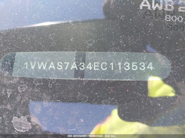 1VWAS7A34EC113534 Volkswagen Passat 1.8t Wolfsburg Edition
