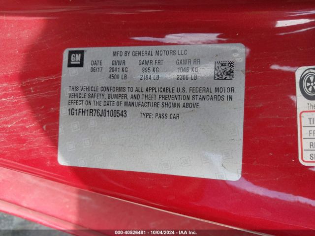 1G1FH1R76J0100543 Chevrolet CAMARO 2SS