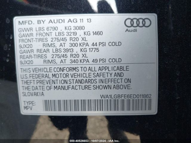 WA1LGBFE6ED011862 Audi Q7 3.0t Premium