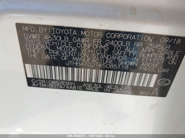JTHBA1D21K5085118 Lexus IS 300