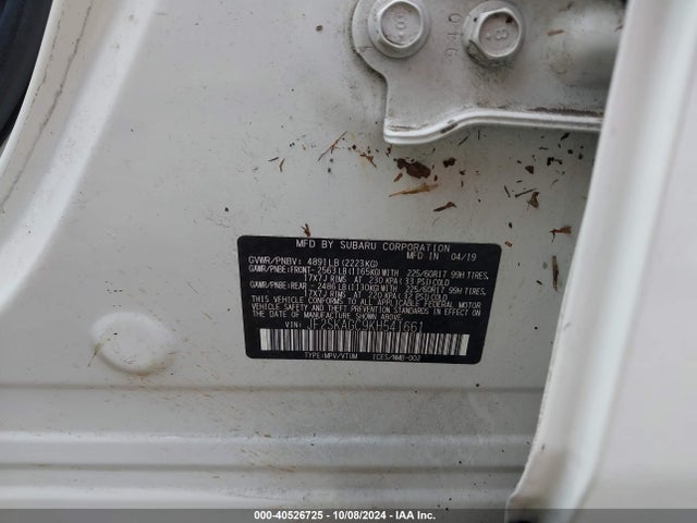 Subaru Forester Premium 2019 JF2SKAGC9KH541661 Image 9