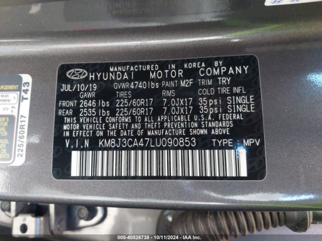 KM8J3CA47LU090853 Hyundai Tucson Value