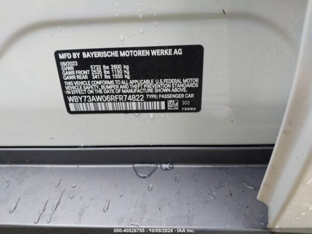WBY73AW06RFR74822 BMW I4 Edrive40