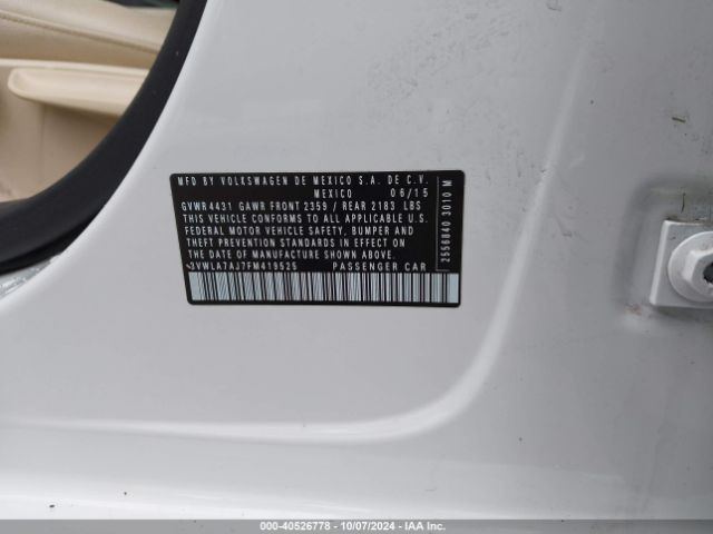 3VWLA7AJ7FM419525 Volkswagen Jetta 2.0l Tdi Se