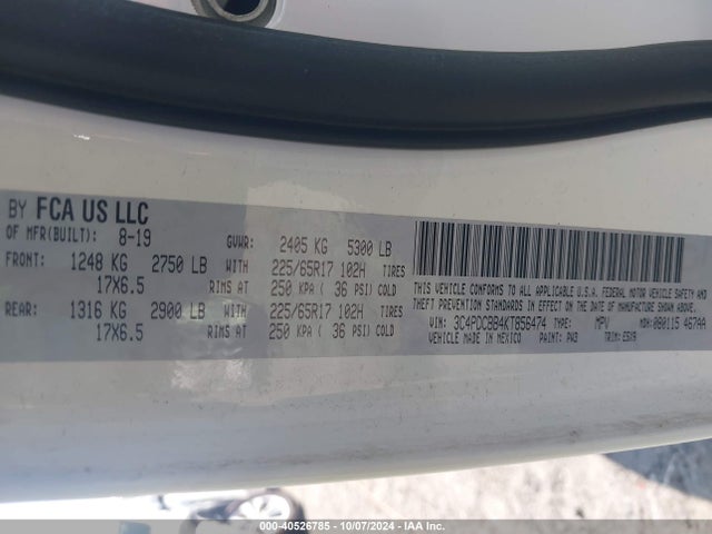 Dodge JOURNEY SE 2019 3C4PDCBB4KT856474 Image 9